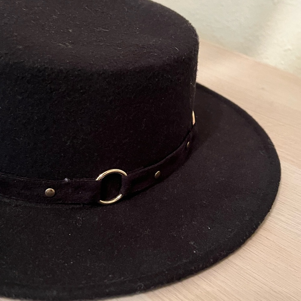 Black Felt Boho Western Hat